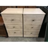 A pair of Alstons Oyster Bay chests of drawers, 45 x 41 x 79 cm