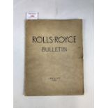 A copy of the Rolls Royce Bulletin, dated January 1958