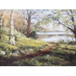 After Brian Eden (20th Century) Wordsworth Daffodils, Ullswater, signed limited edition offset-
