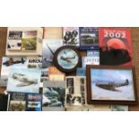 A quantity of RAF related material including collectors' plates, books, prints and photographs