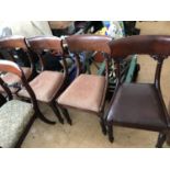 Four George IV mahogany dining chairs
