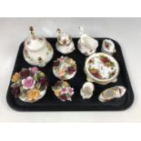 A quantity of Royal Albert including Old Country Roses pattern, posies and trinkets etc