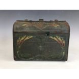 A Huntley and Palmers novelty biscuit tin, modelled in the form of a gladstone bag, 21 x 10 x 17