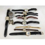 Vintage wristwatches, to include a 1950s rolled-gold Rotary, a 1960s lady's Accurist, and an Oris,