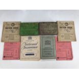 Two Second World War British military anti-gas ointment tins, together with sundry ration books, and