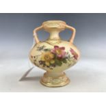 An early 20th Century Royal Worcester blush ivory vase