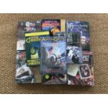 Nine unopened mystery themed jigsaw puzzles including "Poirot", "B is for Bullet" and the "