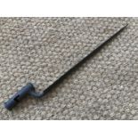 An 18th Century Brown Bess / Land Pattern socket bayonet, the blade bearing Ordnance view mark and
