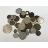 Sundry 19th Century and later GB and world coins, including Napoleon III, United States silver, GB