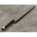 A Victorian Enfield Rifle socket bayonet with turned wood and brass detachable handle
