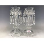 A pair of Waterford crystal cut glass lustres