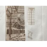 (20th Century) Mezzotint architectural study, indistinctly pencil signed and entitled to the margin,