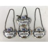 Four Crown Staffordshire bottle tickets / decanter labels