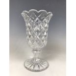 A Victorian cut glass celery vase