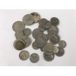A small quantity of 20th Century "silver" world coins
