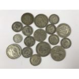 A quantity of pre-1947 British silver coins, 145 g