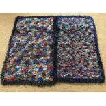 Two vintage rag rugs
