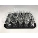 A quantity of Victorian glasses