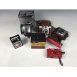 Two 1950s Kodak / Ilford cameras etc
