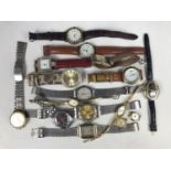 A quantity of watches including a 1960s stainless steel Timex