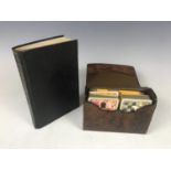 A 1930s leather-cased Bridge / cards set together with Dawson's 1933 "Popular Card Games"