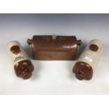 A John Luke Scotts of Dumfries stoneware hot water bottle and two others (two a/f)
