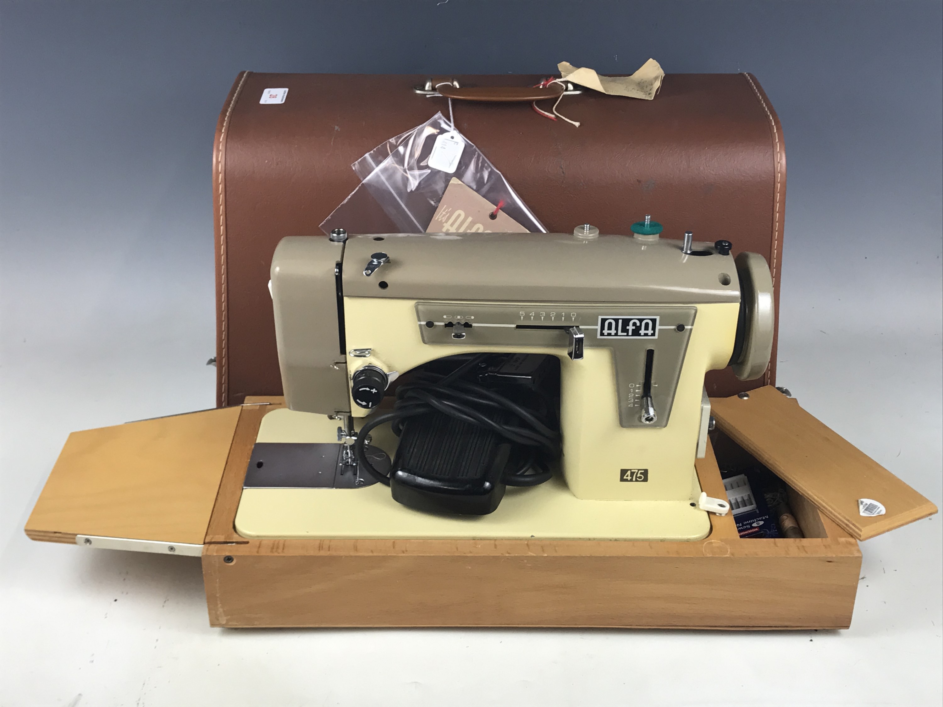 A mid-20th Century Alfa electric sewing machine