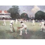 After Albert Chevallier Tayler (1862-1925) Kent Vs Lancashire at Canterbury in 1906, offset