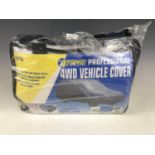 A Freelander 4x4 plastic cover, size 'S', for a 4 wheel drive up to 14'3" in length and 5'6" in