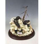 A Border Fine Arts figurine, B0097 Snow Slide