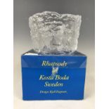 A boxed Kosta Boda of Sweden Rhapsody glass bowl