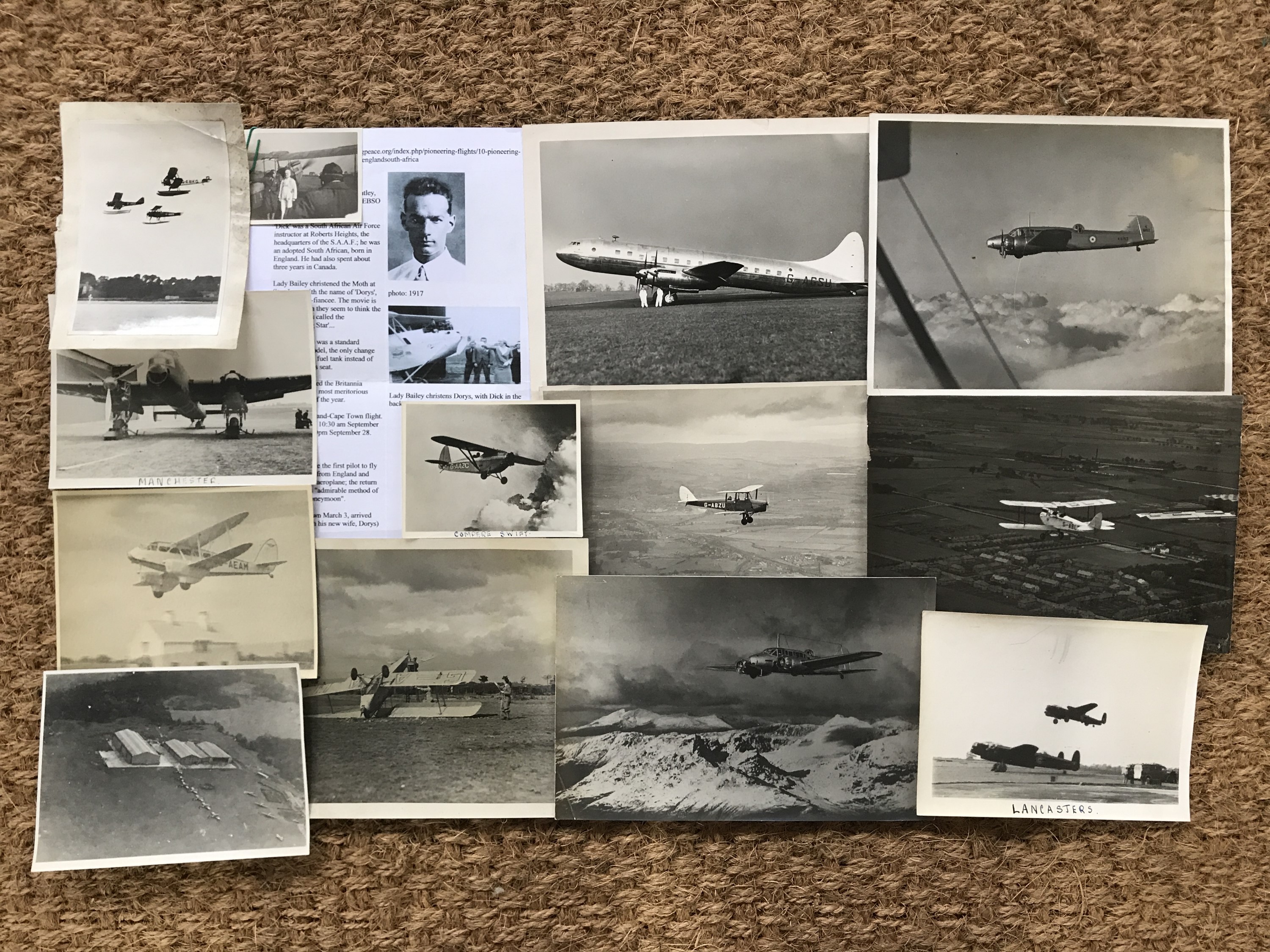 [Aviation] A group of aircraft photographs and photographic prints, circa 1930s-1940s, including a