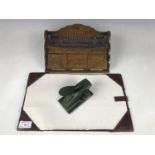 A George V clerk's desk ink standish etc