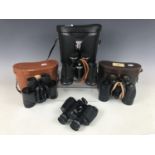 Several sets of binoculars