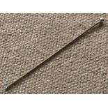 A Black Watch silver-pommelled swagger stick, the collar engraved Loos 25/9/15