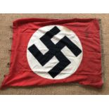 A large German Third Reich national flag / banner, of multi-piece cotton construction, bearing