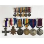 A Great War gallantry medal group comprising Military Cross (un-engraved), 1914-15 Star (QM &