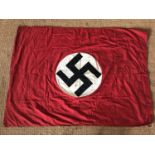 A large German Third Reich national flag, of multi-piece cotton construction, 130 cm x 185 cm