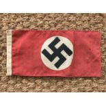 A German Third Reich small printed cotton flag, 24 cm x 12 cm