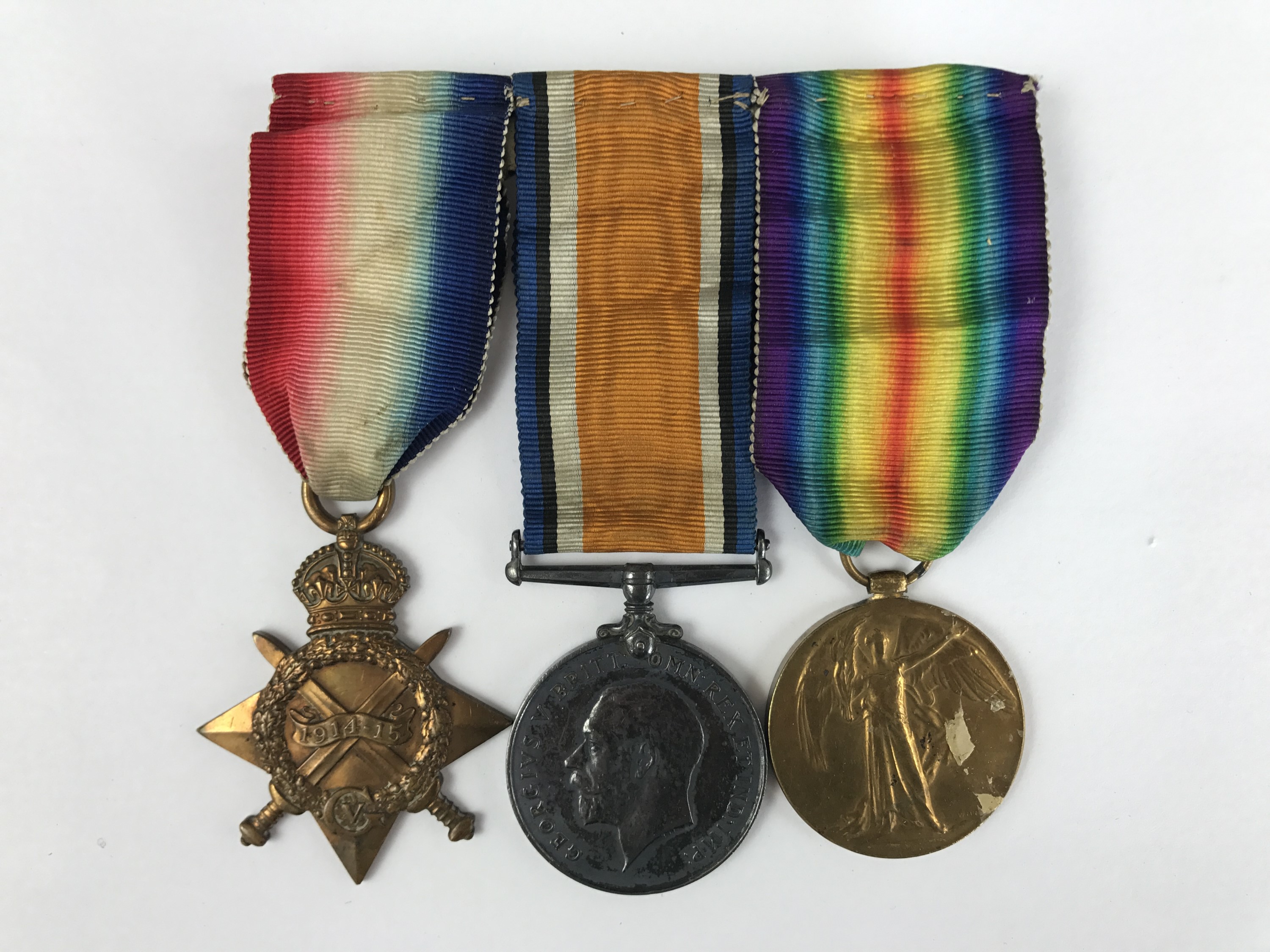 A 1914-15 Star, British War and Victory medals to 2126 Pte W J Reeves, Border Regiment