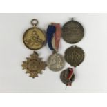 A quantity of Great War and military sports medallions