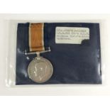 A British War medal to 2 Lieut S Halliday