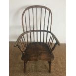 An early 19th Century Windsor arm chair