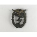 A German Third Reich Luftwaffe ground assault war badge, (a/f)