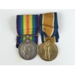A British War and Victory medal to 119508 Pte J Findlay, MGC