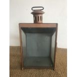 A late Victorian copper station lantern