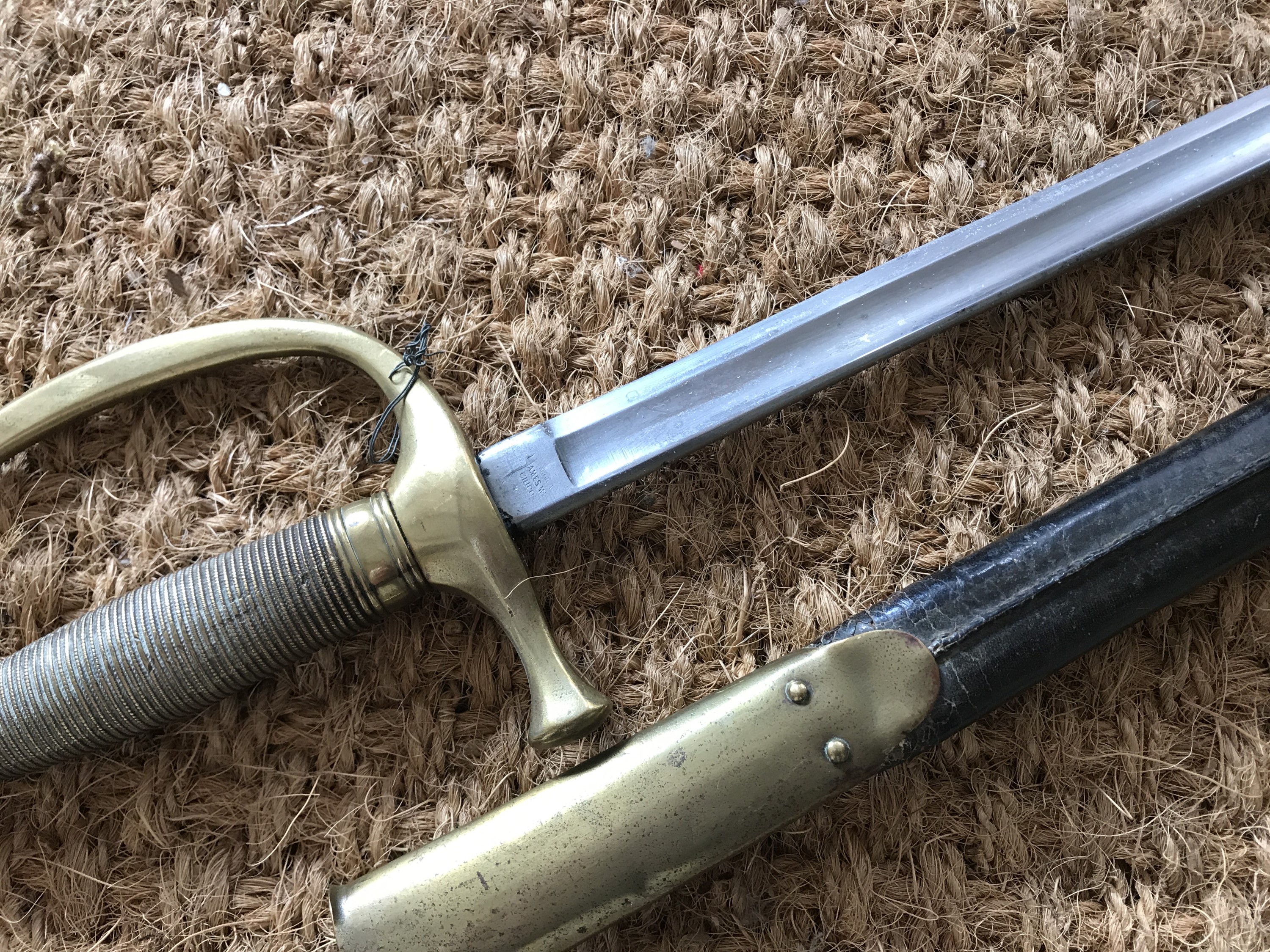 An American Civil War Model 1840 musician's sword, the blade ricasso bearing Ames' marks and stamped - Image 5 of 5