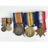 A 1914-15 Star, British War and Victory medals to 1750 Pte A B Kerr, Lothians and Borders Horse,