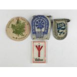 Four various German Third Reich printed tinplate and other pin badges