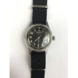 A Royal Air Force issue Hamilton General Service wrist watch, the case back marked 6B-9614045, H-67,